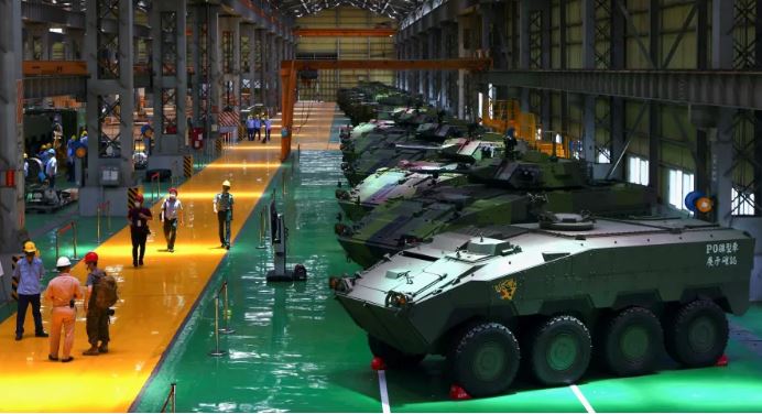 Taiwan unveils its latest armored fighting vehicle amid tensions with China